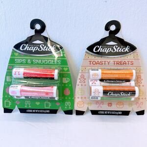 ChapStick Winter Holiday Collection Lip Balm Sips Snuggles & Toasty Treats 8 Pcs